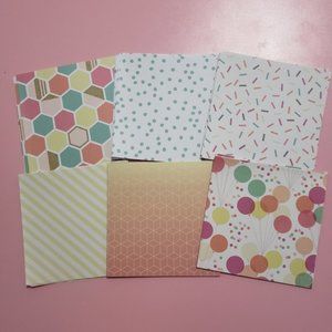 Hand cut 54 Blank Thank You note cards 4x4